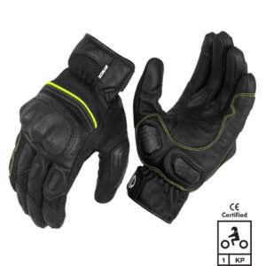 TORNADO PRO 3 GLOVES - Black Hi-Viz Green